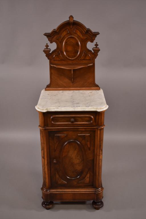 VICTORIAN MARBLE TOP NIGHTSTAND (1 of 6)