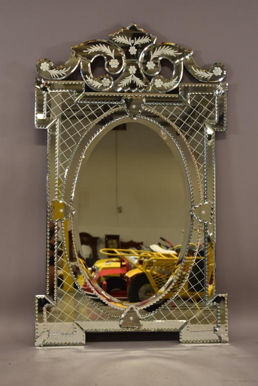 LARGE VENETIAN STYLE WALL MIRROR (1 of 6)