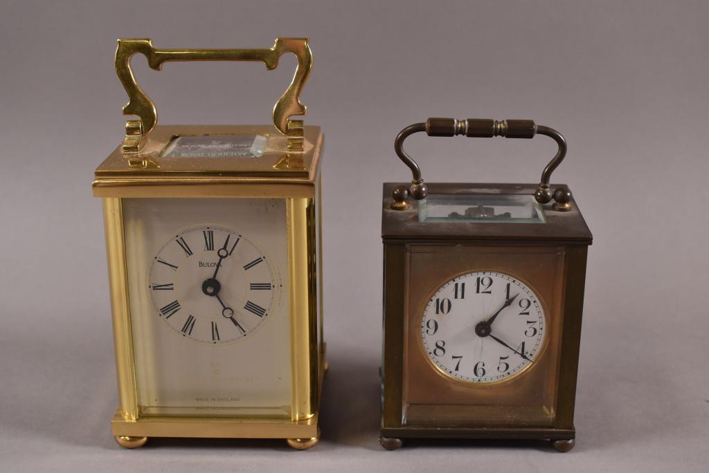 2 BRASS CARRIAGE CLOCKS (1 of 5)