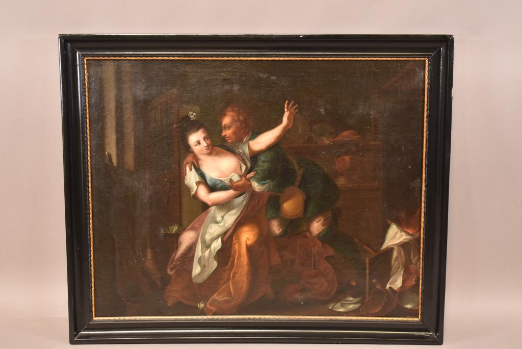 1900'S OLD MASTER STYLE OIL PAINTING (1 of 4)