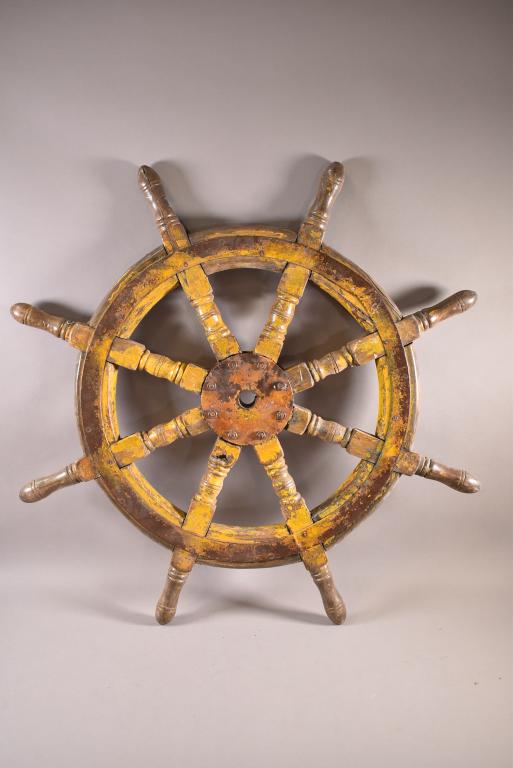 SMALL ANTIQUE SHIP'S WHEEL (1 of 5)
