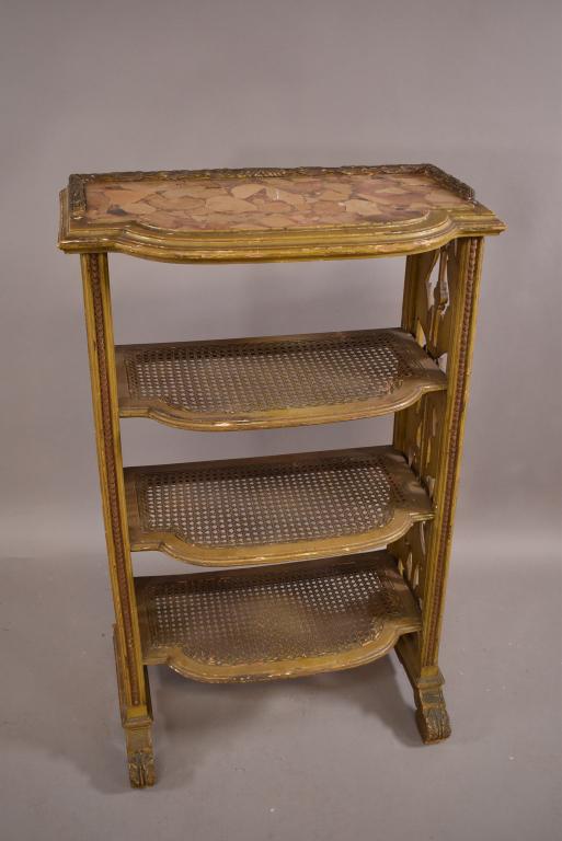 ANTIQUE 4 TIER PAINTED FRENCH STAND (1 of 3)