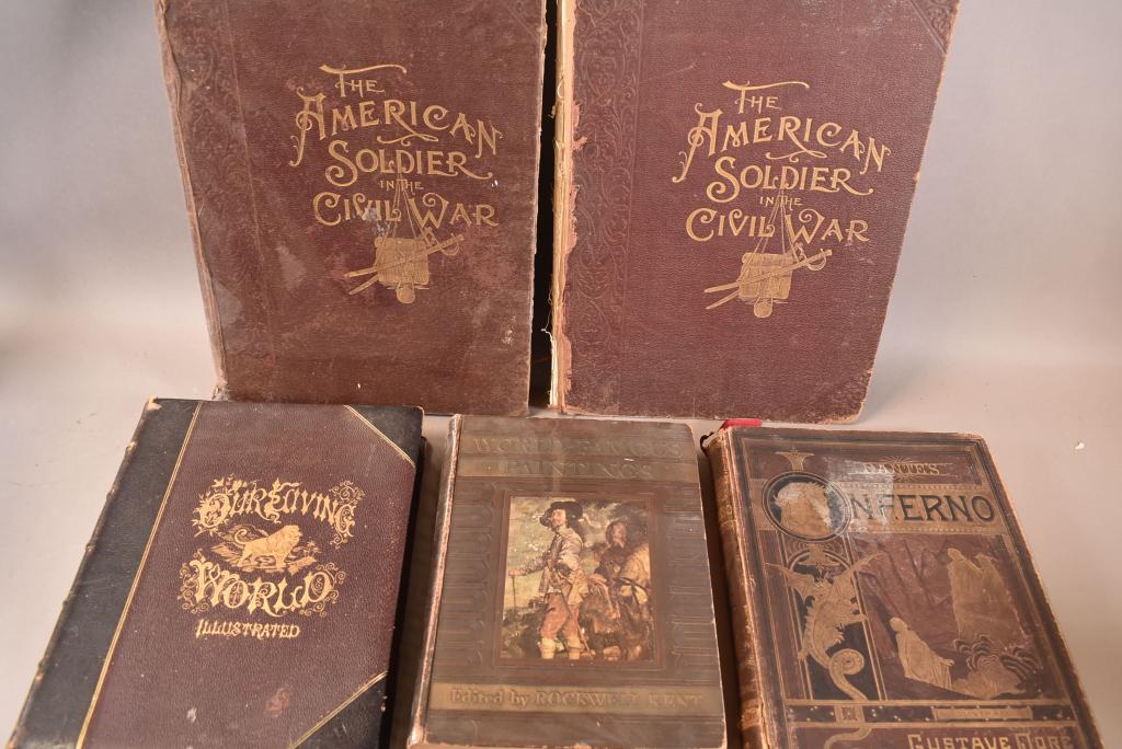 LOT OF 5 ANTIQUE BOOKS (1 of 6)