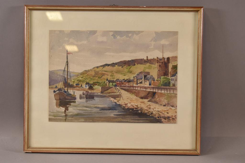 WATERCOLOR HARBOR SCENE (1 of 3)