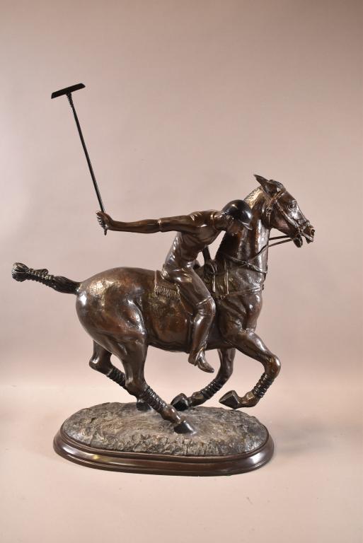 MAITLAND SMITH BRONZE POLO PLAYER STATUE (1 of 4)