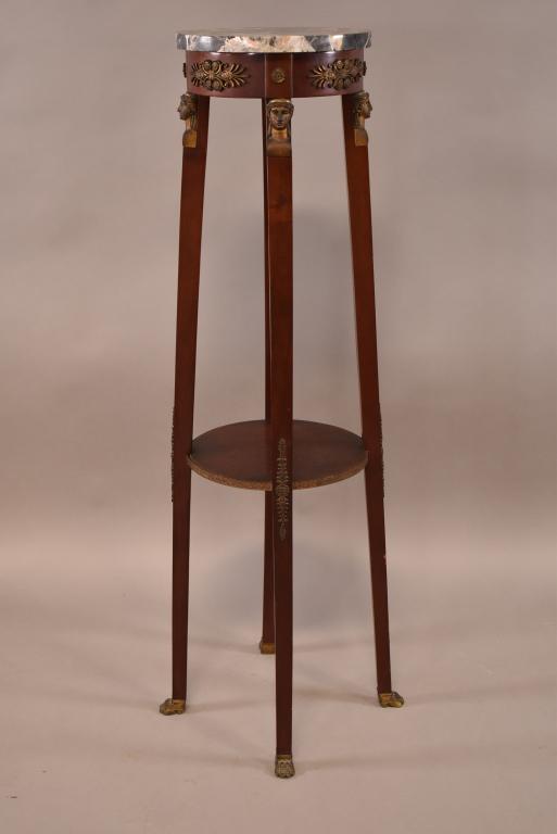 FRENCH MARBLE TOP PLANT STAND WITH ORMOLU (1 of 4)