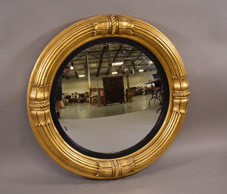 19TH CENTURY LARGE CONVEX MIRROR (1 of 5)