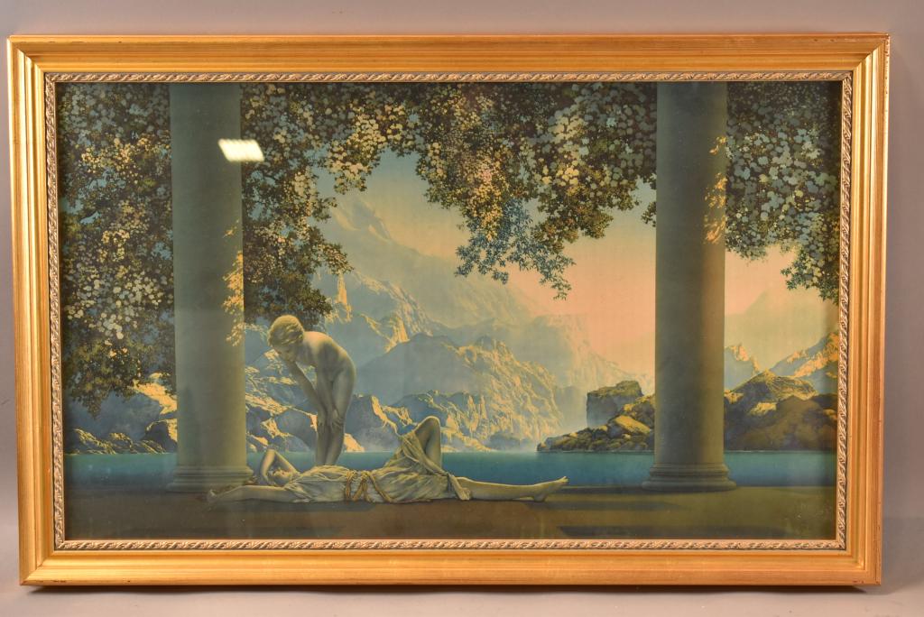 MAXFIELD PARRISH "DAYBREAK" PRINT (1 of 3)