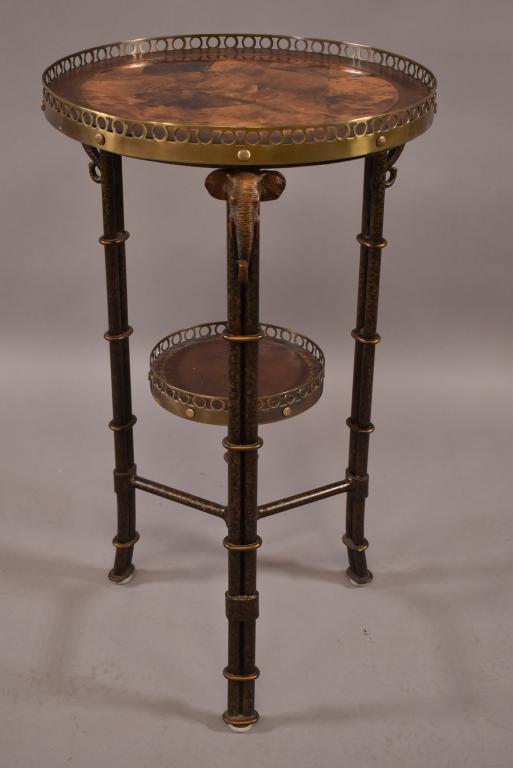 CONTEMPORARY ELEPHANT DECORATED SIDE TABLE (1 of 4)