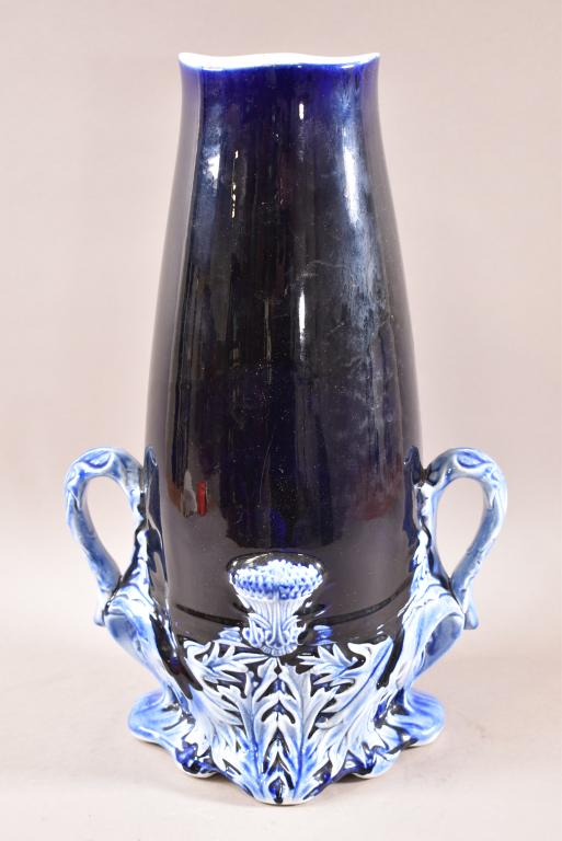 FRENCH MAJOLICA VASE (1 of 3)