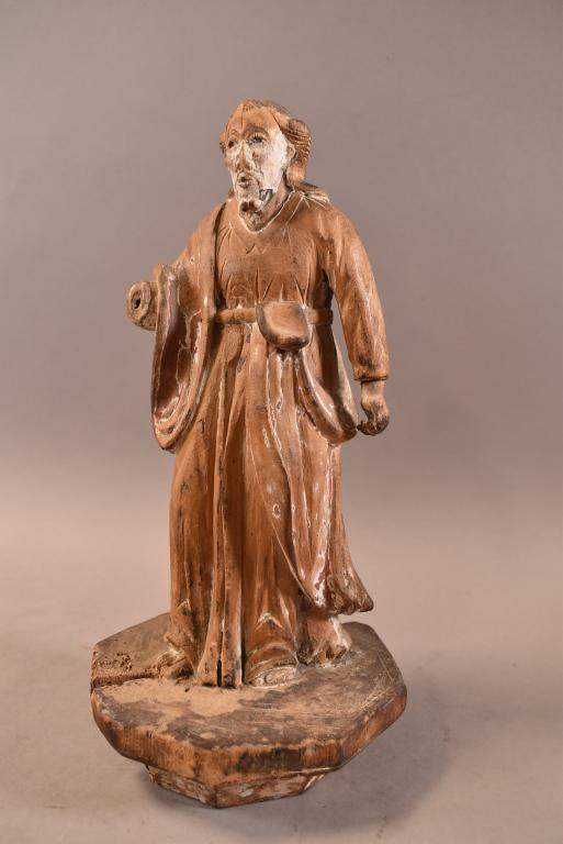 WOODEN ST. FRANCIS STYLE SANTO FIGURE (1 of 4)