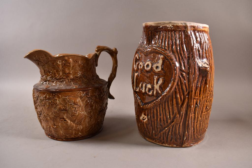 2 STONEWARE PITCHERS (1 of 10)