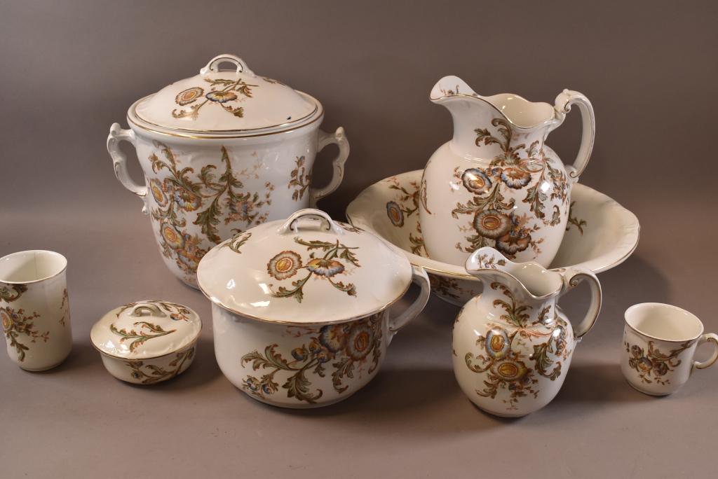 19TH CENTURY 9 PIECE WASH BASIN SET (1 of 3)