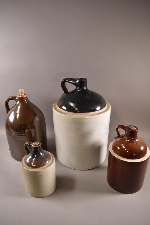 4 STONEWARE JUGS (1 of 5)