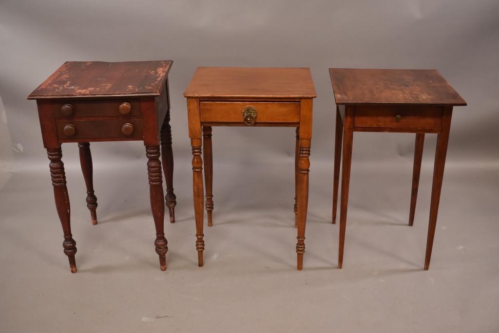 3 PRIMITIVE SIDE TABLES (1 of 3)