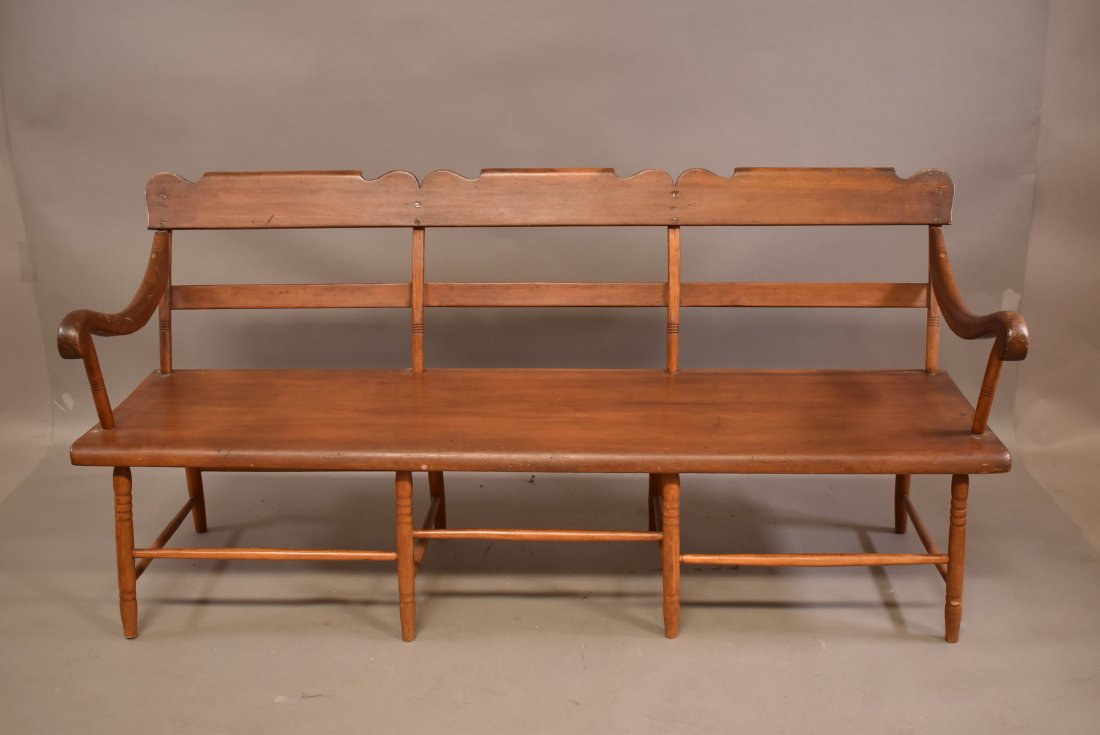 19th C DEACONS BENCH (1 of 3)