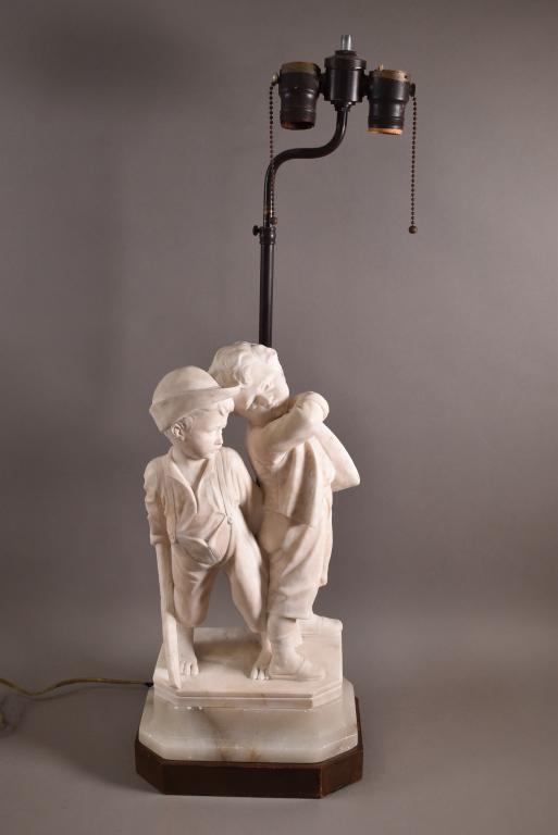 FIGURAL ALABASTER TABLE LAMP (1 of 4)