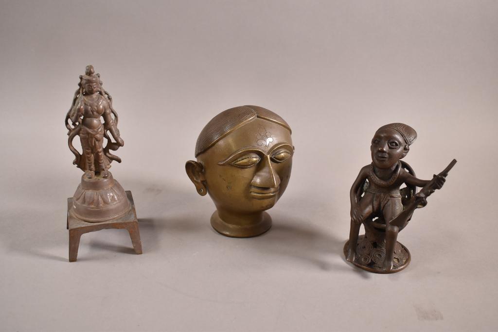 3 ASIAN BRONZE FIGURES (1 of 7)