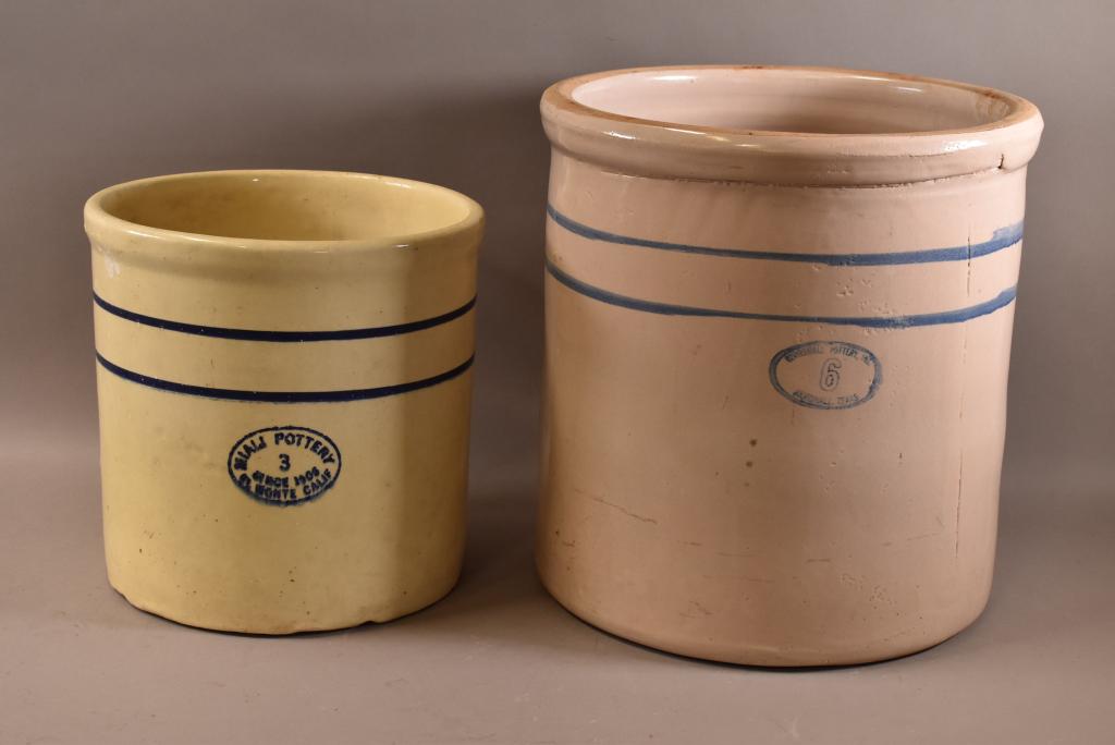 2 STONEWARE CROCKS (1 of 4)