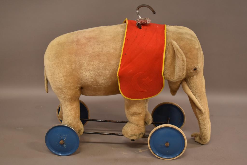 LARGE STEIFF RIDING ELEPHANT (1 of 8)