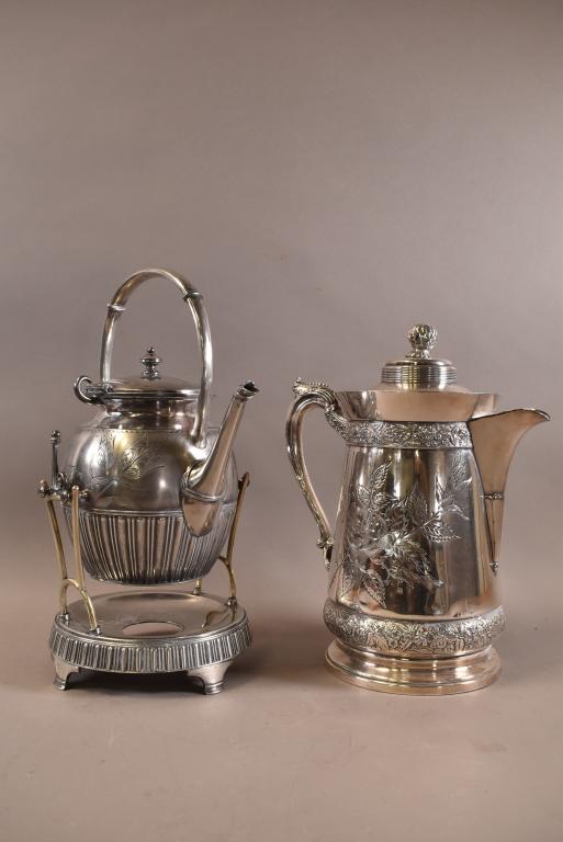 2 VICTORIAN SILVERPLATED PITCHERS (1 of 3)