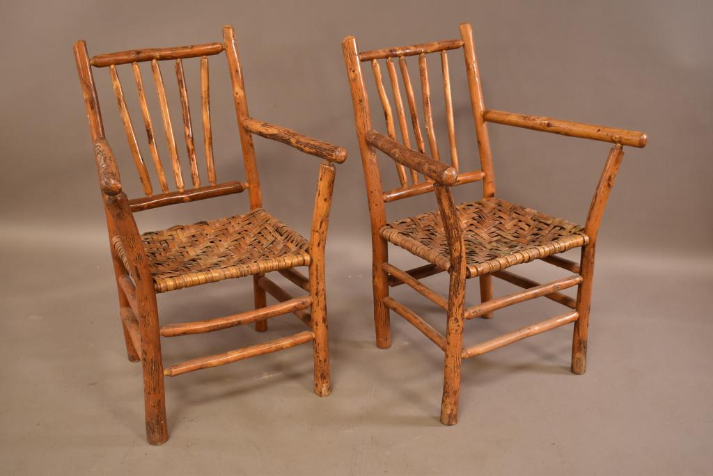 PAIR OF OLD HICKORY ARM CHAIRS (1 of 7)