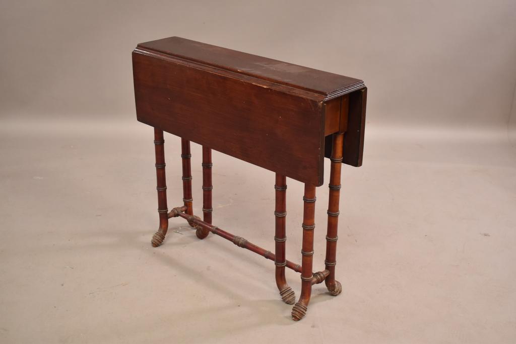 1800'S FAUX BAMBOO DROP LEAF SIDE TABLE (1 of 4)