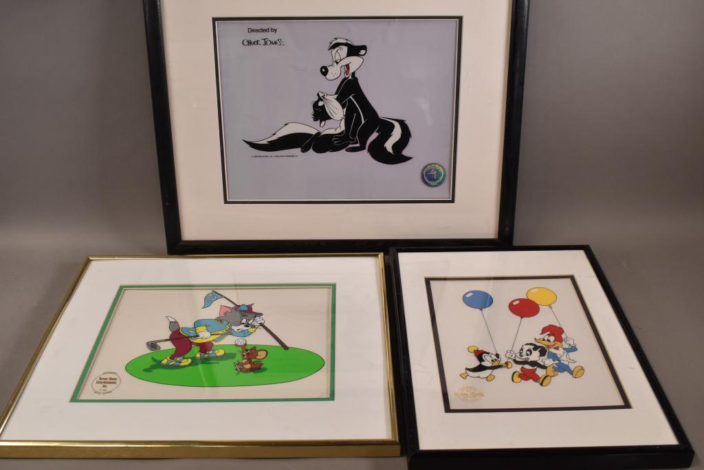 3 LIMITED EDITION CARTOON SERIGRAPHS (1 of 8)