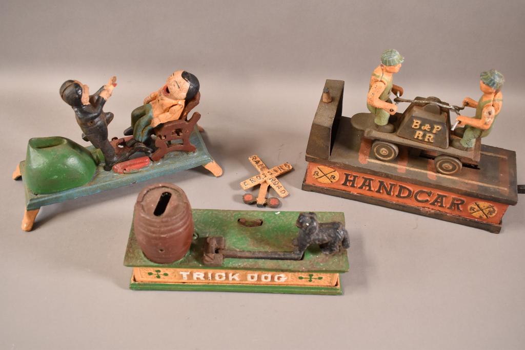 3 CAST IRON MECHANICAL BANKS (1 of 3)