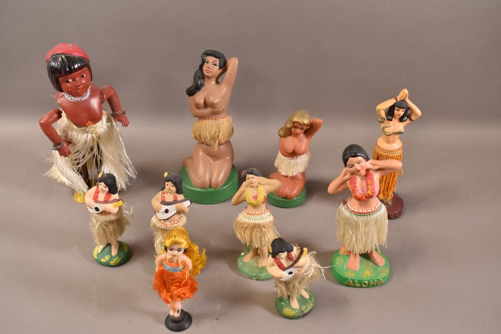 VINTAGE HAWAIIAN LOT OF HULA GIRLS (1 of 5)