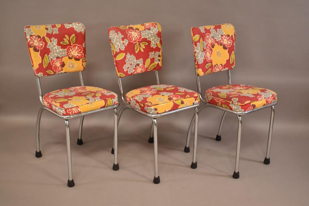 3 1950'S CHROME SIDE CHAIRS (1 of 2)