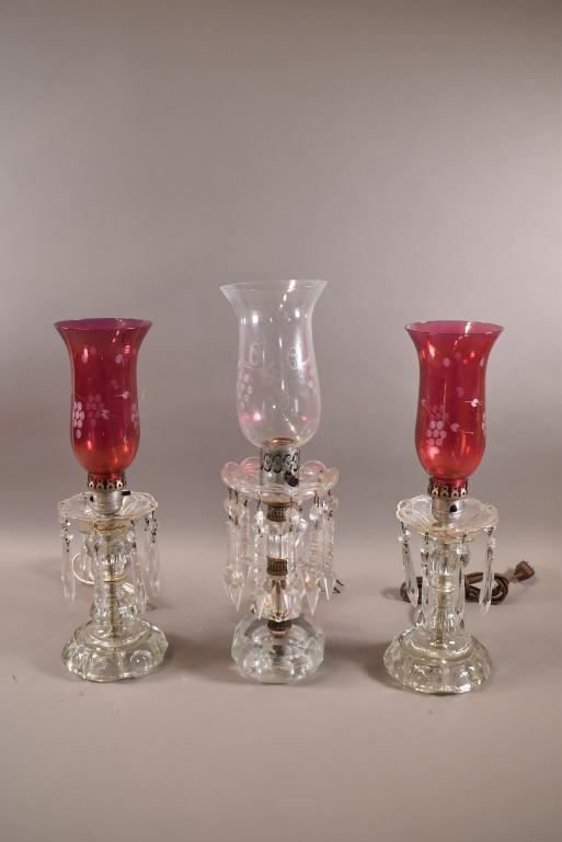3 CRYSTAL PRISM CANDLE LAMPS (1 of 5)