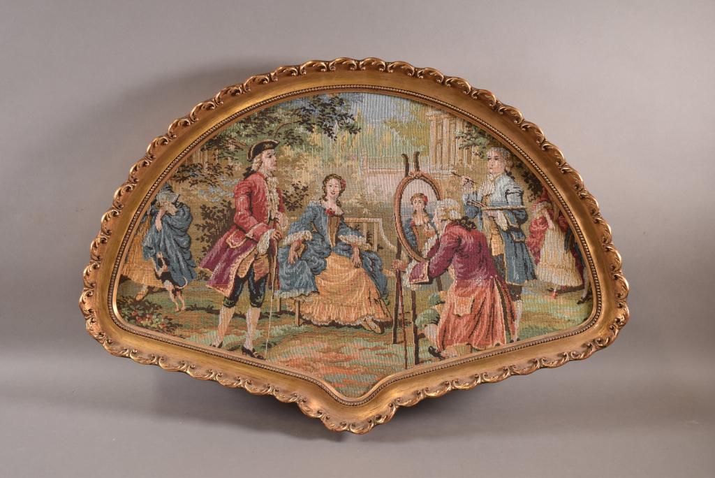 FAN SHAPED FRAMED TAPESTRY (1 of 3)
