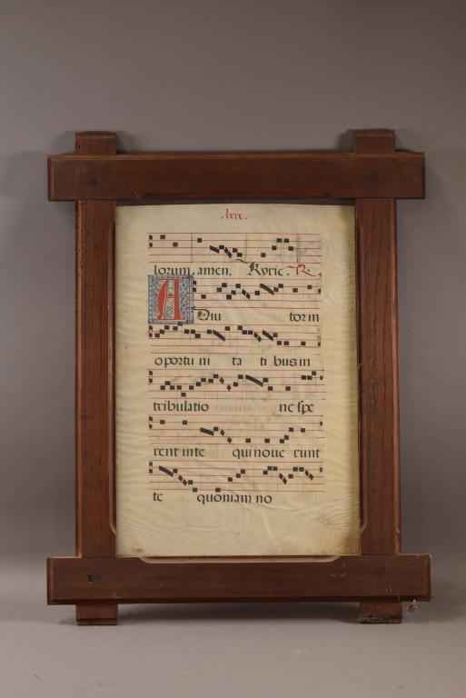 FRAMED ILLUMINATED MANUSCRIPT (1 of 3)