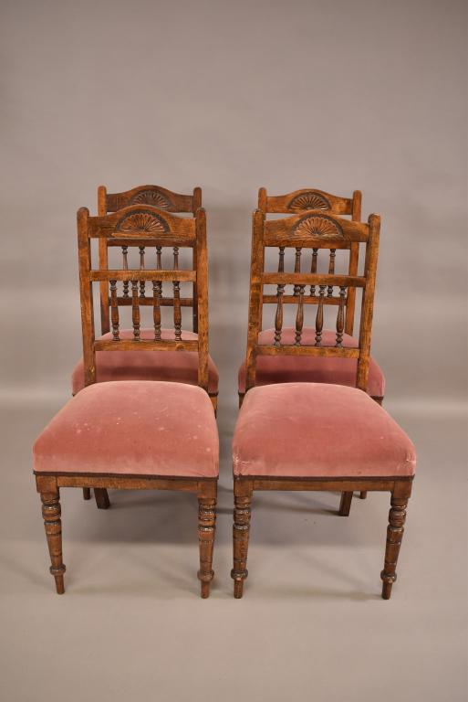 SET OF 4 ENGLISH VICTORIAN SIDE CHAIRS (1 of 5)