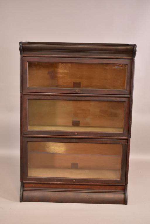 MAHOGANY 3 STACK HUMPHREY LAWYER'S BOOKCASE (1 of 5)