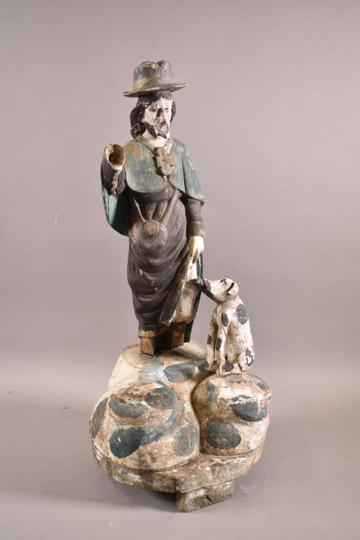 19TH CENTURY WOODEN JESUS SANTO FIGURE (1 of 5)