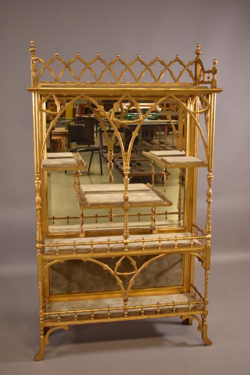 VICTORIAN GOLD GILT AESTHETIC ETAGERE (1 of 6)