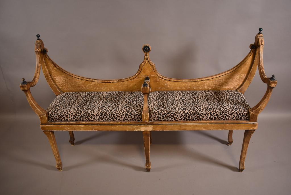 19TH CENTURY HAND PAINTED ITALIAN BENCH (1 of 5)