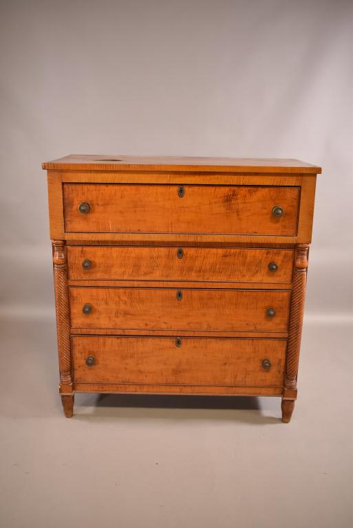 19TH CENTURY MAPLE 4 DRAWER CHEST (1 of 8)