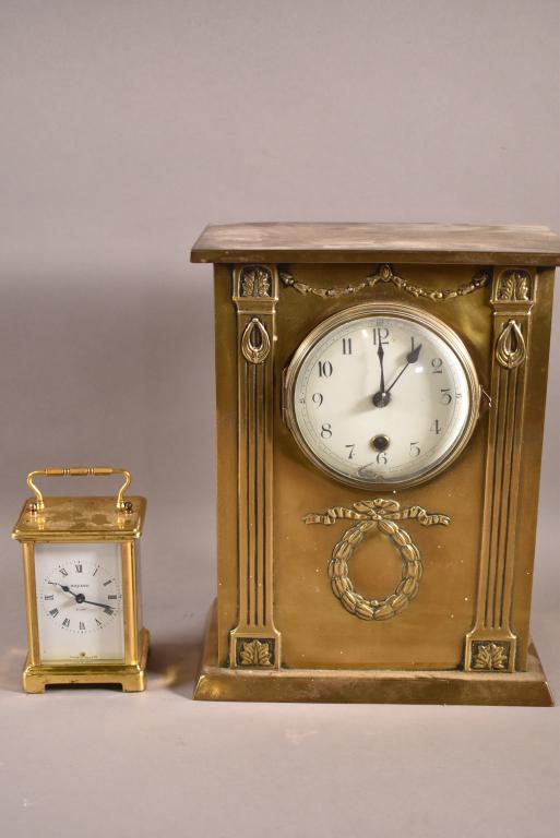 FRENCH CARRIAGE CLOCK &  FRENCH MANTLE CLOCK (1 of 5)