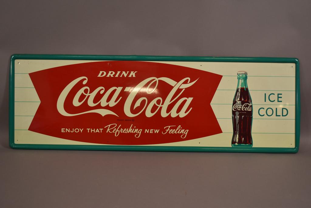 COCA COLA ICE COLD SST FISHTAIL SIGN (1 of 4)