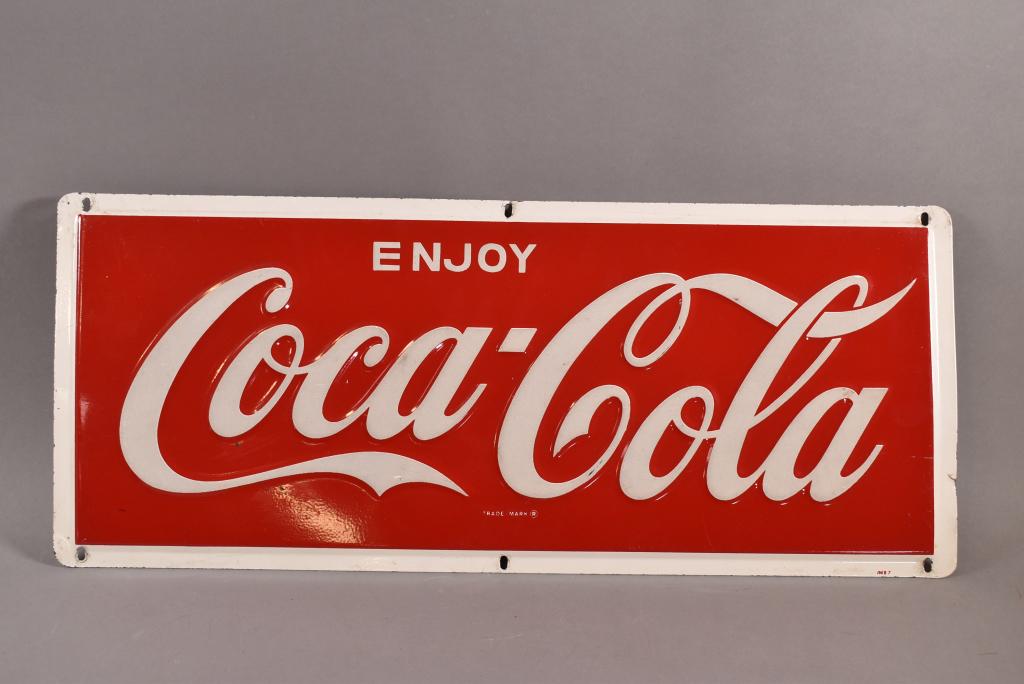 ENJOY COCA COLA TIN SIGN (1 of 3)