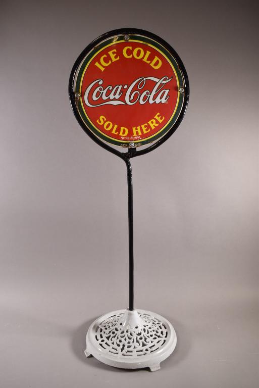 MINIATURE ICE COLD COCA COLA FANTASY CURB SIGN (1 of 4)