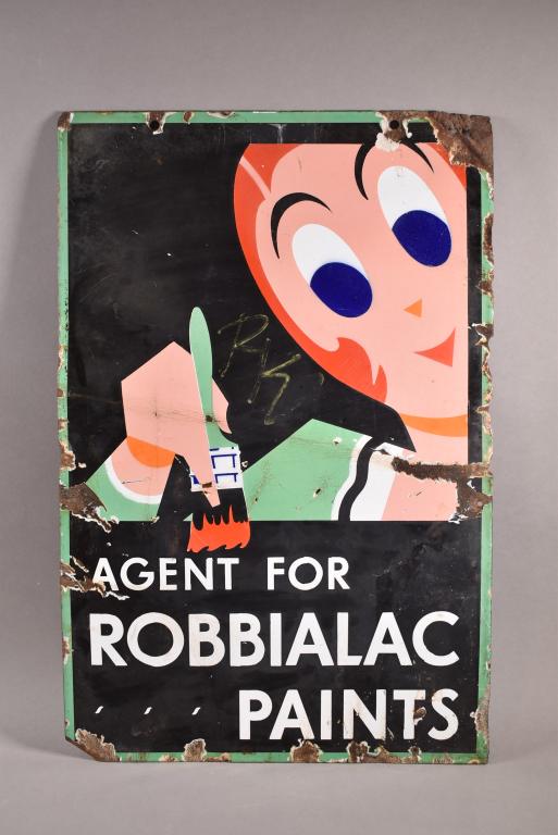 ROBBIALAC PORCELAIN PAINT SIGN (1 of 6)