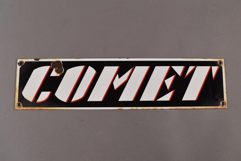COMET CRANE PORCELAIN SIGN (1 of 2)