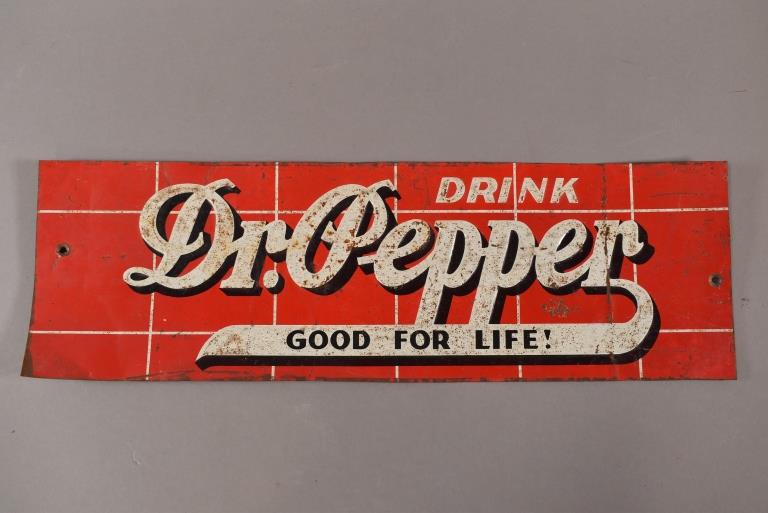 DRINK DR PEPPER TIN SIGN (1 of 2)