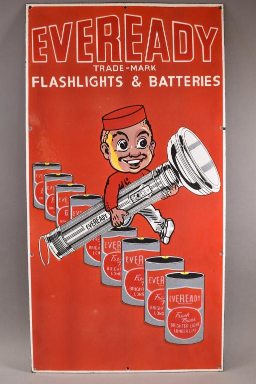 EVEREADY FLASHLIGHTS PORCELAIN SIGN (1 of 2)