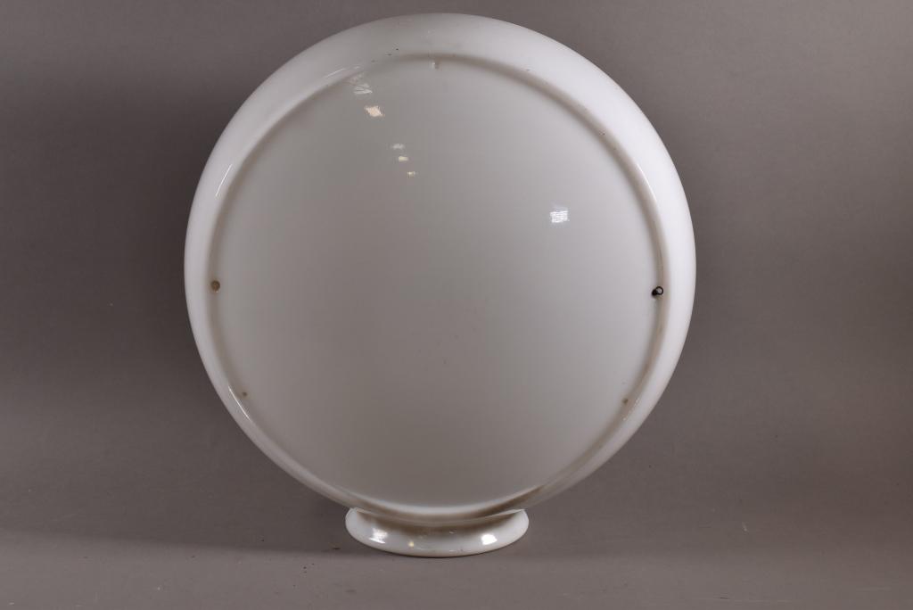 13 1/2" MILK GLASS GAS GLOBE LENS ONE PIECE BODY (1 of 3)