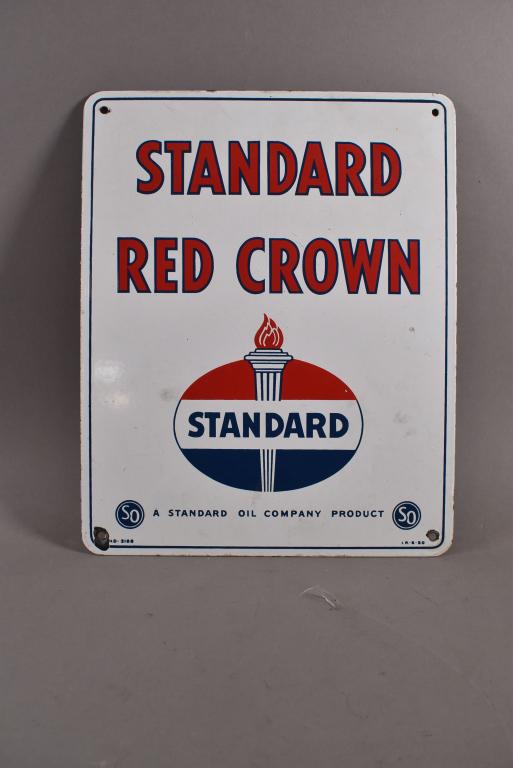 STANDARD RED CROWN PORCELAIN PUMP PLATE (1 of 4)